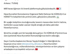 Haluk Görgün ve Orgeneral Dalkıran, HÜRKUŞ-2 ve HÜRJET ile test uçuşu gerçekleştirdi