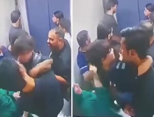 Irak’ta halatı kopan asansör 7’nci kattan zemine çakıldı! 9 kişinin yaralandığı anlar kamerada