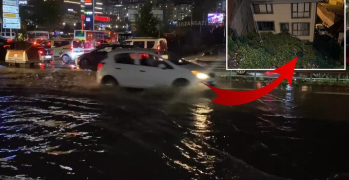 İstanbul’u sağanak vurdu! Yollar göle döndü, evleri su bastı