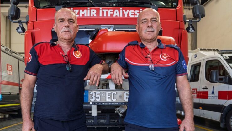 İzmir’de ikiz itfaiye çavuşları Ahmet ve Mehmet Berber 33 yıldır alevlere koşuyor