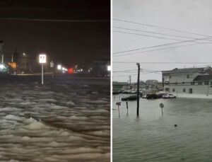 New Jersey’de sel yolları ve evleri vurdu, 70 binden fazla hane elektriksiz kaldı