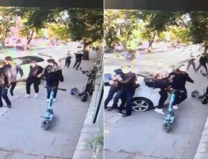 Otomobil kaldırıma çıktı; 4 öğrenci ölümden döndü