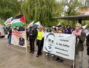 Stockholm’de yüzlerce gösterici İsrail’in Gazze saldırılarını protesto etti