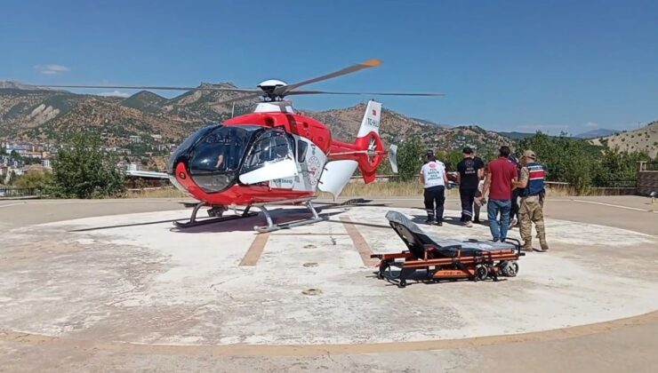 Tunceli’de Yaralı Kadın Helikopterle Malatya’ya Sevk Edildi
