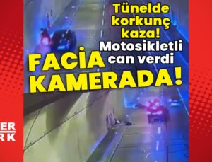 Tünelde korkunç kaza! Motosikletli can verdi!