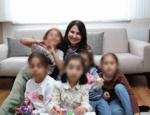 Düzce Valisi’nin eşi Elif Makas, koruma altındaki çocukların evini ziyaret etti