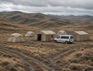 Erzincan yaylalarında sağanak tulum peyniri üreticilerinin çadırlarını su bastı
