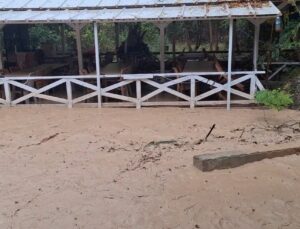 Erzincan’da sel, Girlevik Şelalesi’ni çamura çevirdi; restoranları su bastı