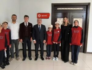 Faik Güngör Ortaokulu heyeti, Erzurum İl Müftüsü Çapçı’yı ziyaret etti