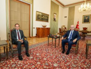 İtalya’nın Ankara Büyükelçisi Manzo, TBMM Başkanı Kurtulmuş tarafından kabul edildi