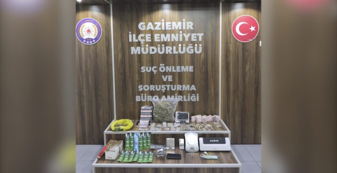 İzmir Gaziemir’de operasyonda uyuşturucu ele geçirildi, 2 şüpheli gözaltına alındı