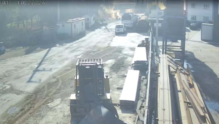 İzmir Torbalı’da 3’ü ağır 7 işçinin yaralandığı patlamanın kamera görüntüleri çıktı