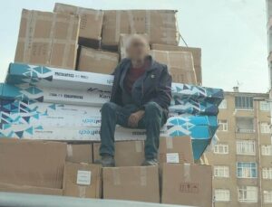 Kolilerin üzerinde oturdu, canını hiçe saydı… O anlar kameralarda