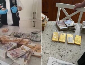 Mersin soruşturmasında yeni görüntüler! Evden servet çıktı, polis makine getirip saydı