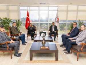 OMÜ Rektörü Aydın, Bafra Kaymakamı Altınpınar ile iş birliğini görüştü