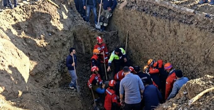 Polatlı’da ASKİ çalışmasında göçük altında kalan muhtar Tufan Bahçeci öldü
