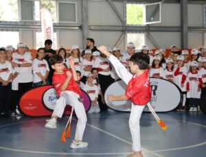 Samsun’da Avrupa Spor Haftası’nda Taflan İlkokulu’nda 300 öğrenci sporla buluştu