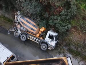 Sarıyer Ayazağa’da sel sonrası Cendere Caddesi’ndeki hasar havadan görüntülendi