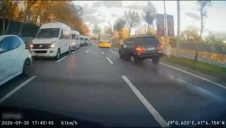 Sarıyer’de cip İETT otobüsüne çarptı, 3 kişi yaralandı; kaza anı kameraya yansıdı