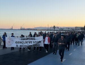 Tekirdağ’da Amatör Spor Haftası, Yelken Kulübü önünde yürüyüşle başladı