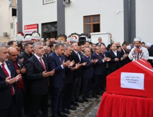 Trabzon’da kalp krizi sonucu ölen polis memuru Şahin Sağlam için tören düzenlendi